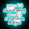 Vibrant Neons Illuminate Analytical Minds with Linguistic Conversation Analysis Significance