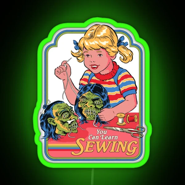 You Can Learn Sewing RGB Neon Sign