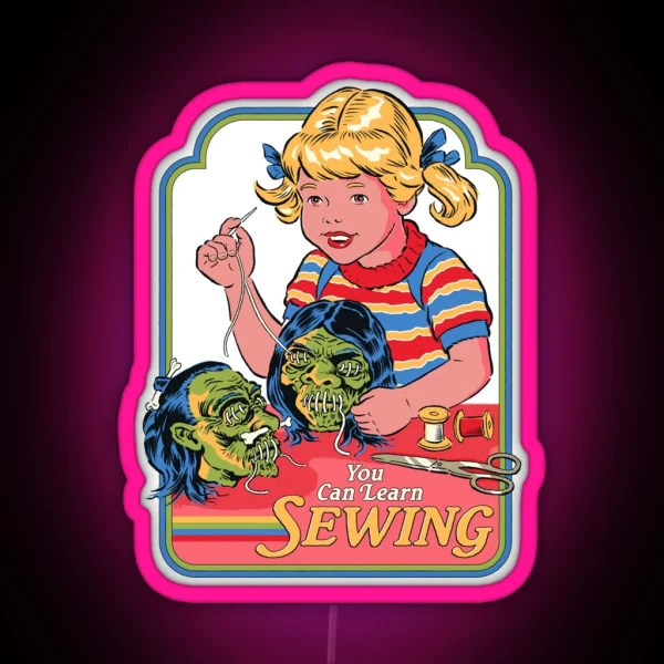 You Can Learn Sewing RGB Neon Sign