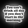 Vintage Neon Home Bar Sign with Funny Coffee Motivator Quote