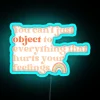 Unique minimalist neon decorative object with anti conformity message vibe.