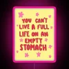 Vibrant Neon Sign Saying You Can't Live Without Life's Essentials Daily