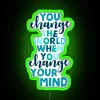Neon Motivational Home Decor Wall Sign for Mindful Personal Growth Space