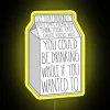 RGB Neon Sign Motivational Quote LED Lighting Home Decor Inspiration
