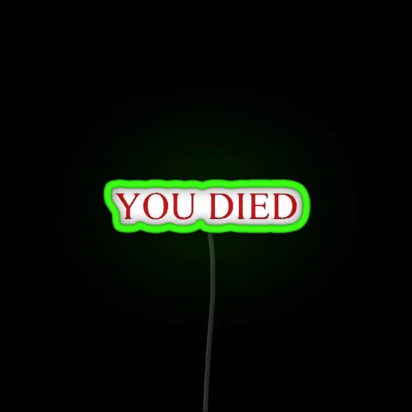 YOU DIED RGB Neon Sign