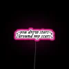 Personalized healing inspiration art display with customizable RGB LED lighting