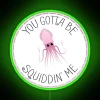 Vibrant RGB neon wall art with squid design and ocean vibes
