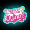 Neon Death Sign with Rainbow RGB Color Changing Accent Wall Decoration
