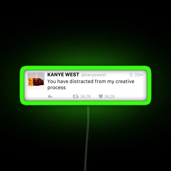 You Have Distracted From My Creative Process RGB Neon Sign