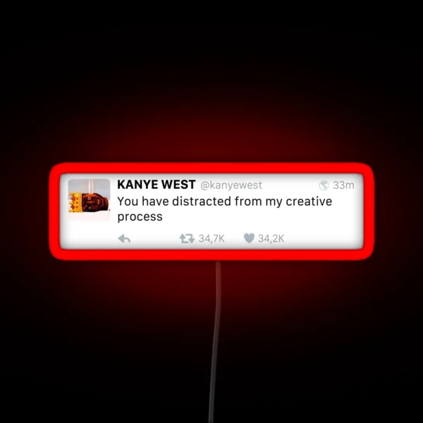 You Have Distracted From My Creative Process RGB Neon Sign
