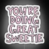 You're Doing Great, Sweetie!" Inspirational Personalized RGB Neon Light Sign.