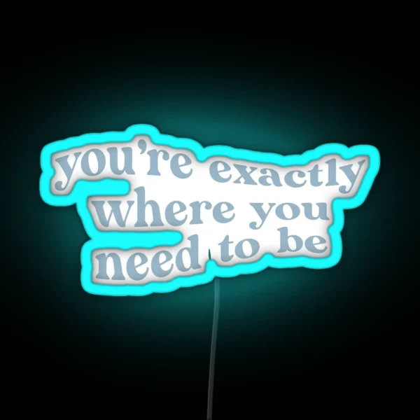 You Re Exactly Where You Need To Be RGB Neon Sign