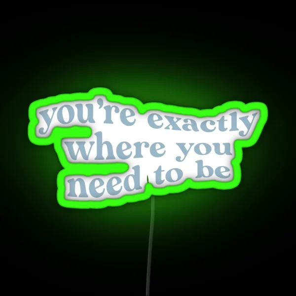 You Re Exactly Where You Need To Be RGB Neon Sign