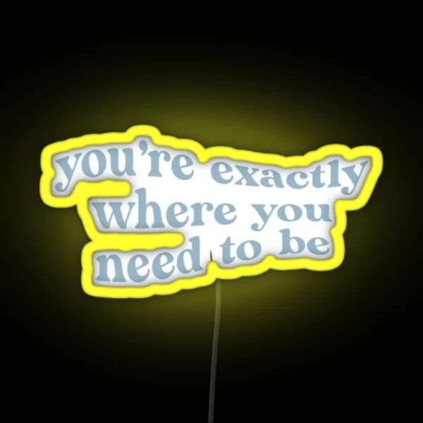 You Re Exactly Where You Need To Be RGB Neon Sign