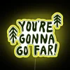 Eye-catching LED display with vibrant RGB neon lighting and inspirational quote