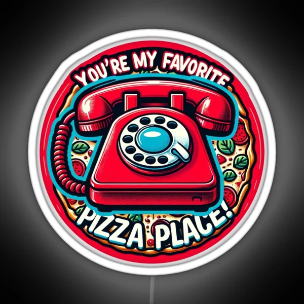You Re My Favorite Pizza Place RGB Neon Sign