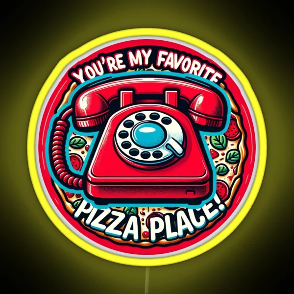 You Re My Favorite Pizza Place RGB Neon Sign