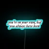 Neon quote decor for fans of Billie Eilish's YOYOK album
