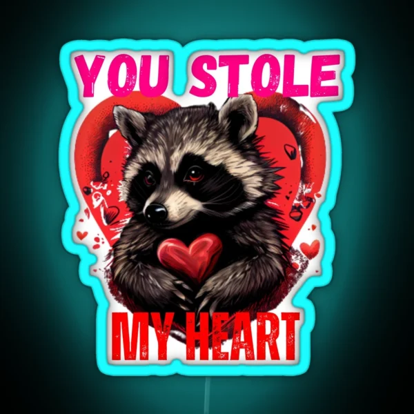 You Stole My Heart Racoon RGB Neon Sign