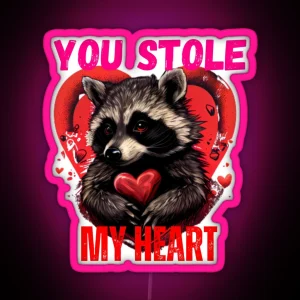 You Stole My Heart Racoon RGB Neon Sign