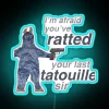 Neon Sign with Ratty Tatouille Theme in Vibrant RGB Colors