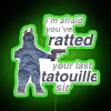 Retro Chic Home Decor, RGB Neon Sign with Tatouille Artwork