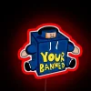 Your Banned Caseoh RGB Neon Sign with Vibrant Color Accents
