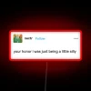 Add whimsical charm with 'Your Honor I Was Just Silly'