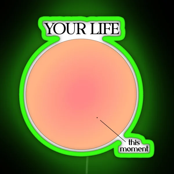 Your Life Vs This Moment Visualization RGB Neon Sign