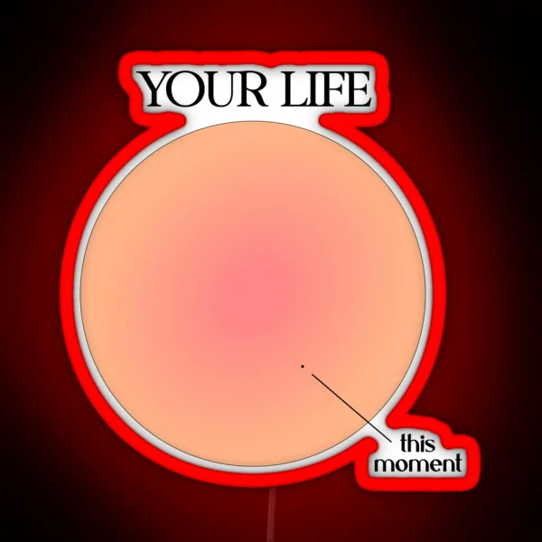 Your Life Vs This Moment Visualization RGB Neon Sign
