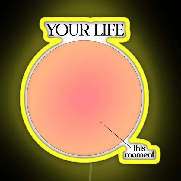 Your Life Vs This Moment Visualization RGB Neon Sign