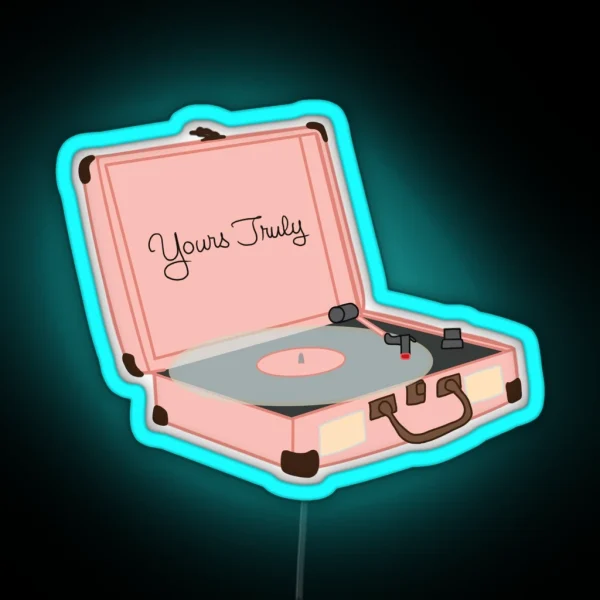 Yours Truly Record Player RGB Neon Sign