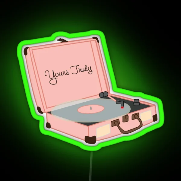 Yours Truly Record Player RGB Neon Sign