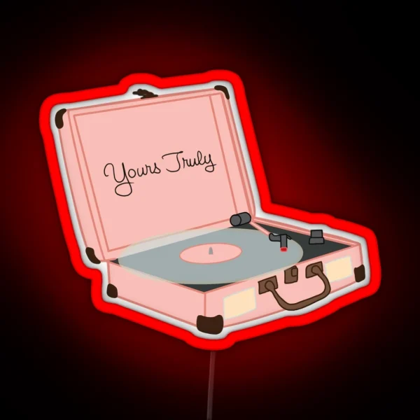 Yours Truly Record Player RGB Neon Sign