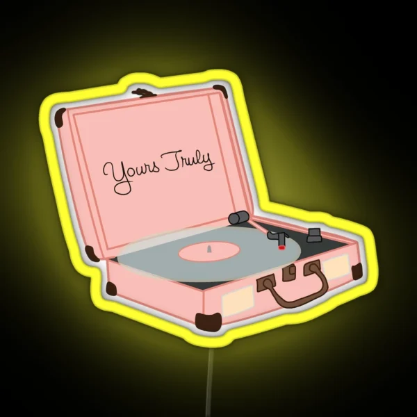 Yours Truly Record Player RGB Neon Sign