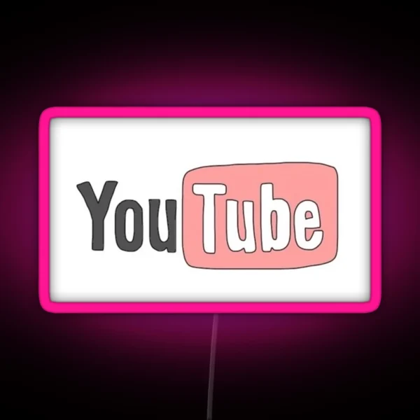 Youtube Logo Led RGB Neon Sign