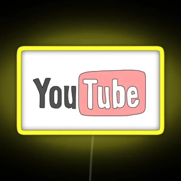Youtube Logo Led RGB Neon Sign