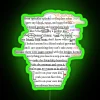 Vibrant neon sign with modern annotation design for home decor.