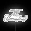 Vibrant Neon Sign Featuring Iconic Yuengling Brand in Bold Grey Letters.