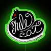 Icelandic inspired Yule Cat Christmas story themed RGB neon lighting