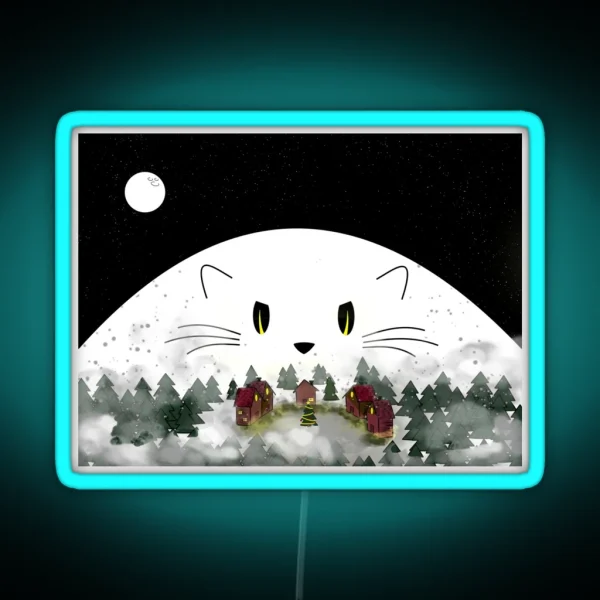 Yule Cat RGB Neon Sign