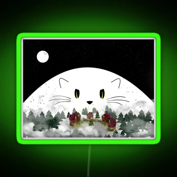 Yule Cat RGB Neon Sign