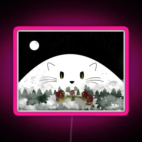 Yule Cat RGB Neon Sign