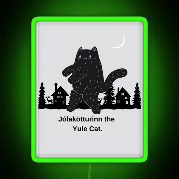 YULE CAT RGB Neon Sign
