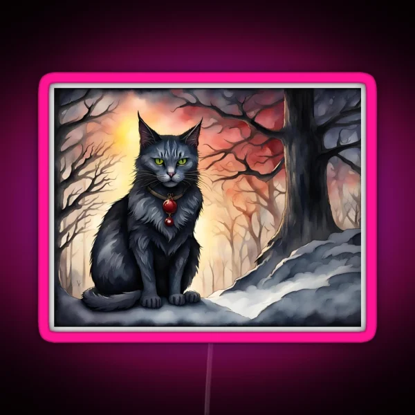 Yule Cat RGB Neon Sign
