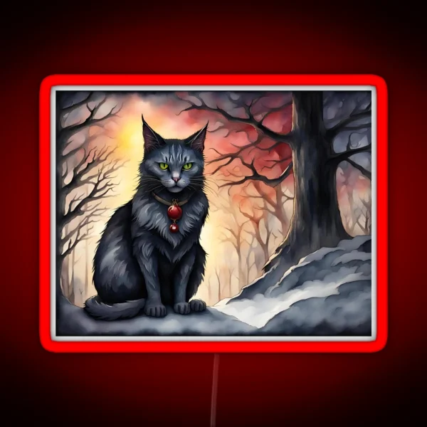 Yule Cat RGB Neon Sign