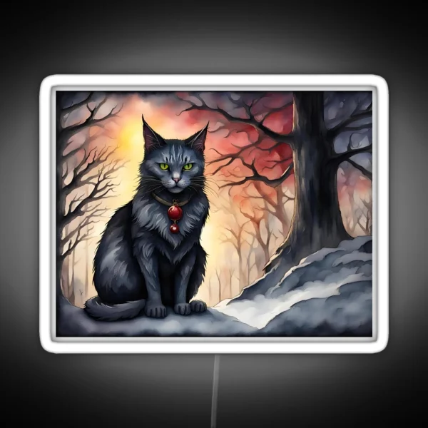 Yule Cat RGB Neon Sign