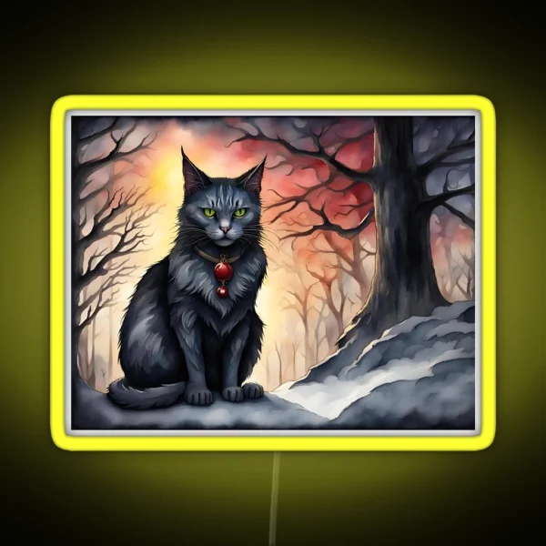 Yule Cat RGB Neon Sign