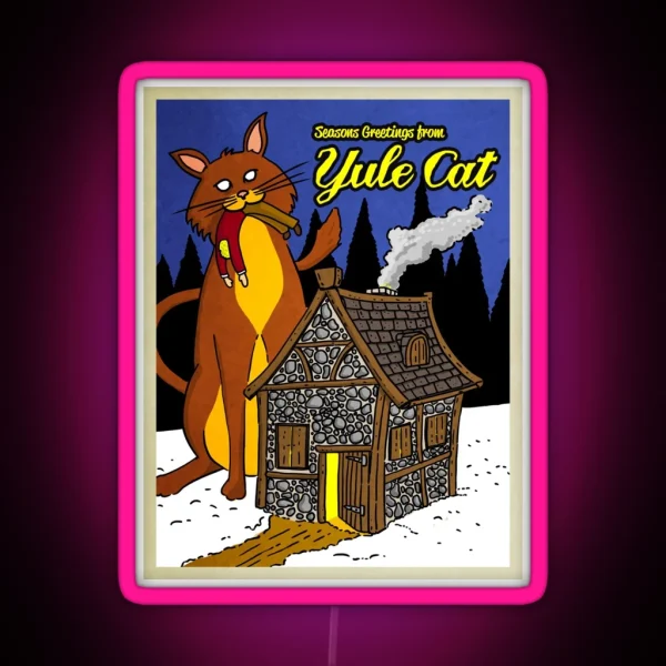 Yule Cat RGB Neon Sign