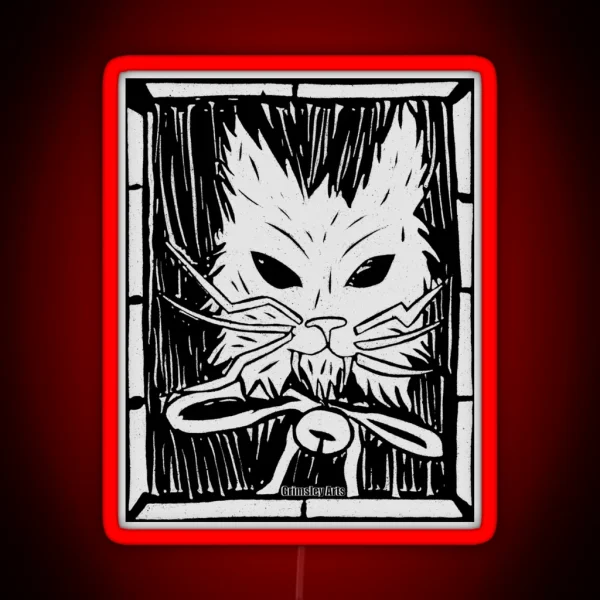 Yule Cat Yule Card RGB Neon Sign